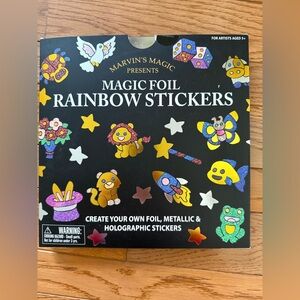NWT Magic foil rainbow stickers bought from FAO Schwarz store by Marvin’s magic